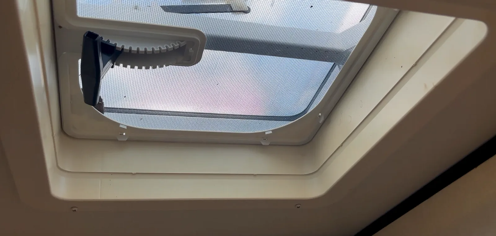 The skylight in a Coleman 17B that developed a sealant leak